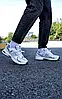 New Balance 530 White Silver Silver Navy Classic Жіночі та Чоловічі кросівки Нью Беленс білі сітка легкі літо, фото 7