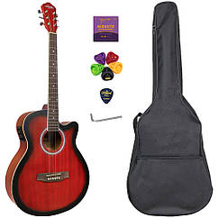 Гітара електроакустична Caravan Music HS-4040 EQ MAS (чохол, скарбничка, медіатор, струна, ключ)