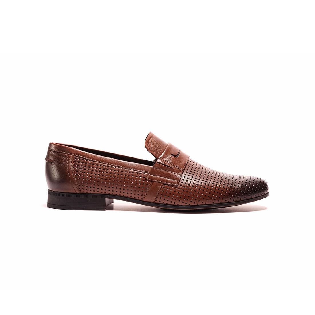 Світло коричневі туфлі з перфорацією 44 розмір, фото 1