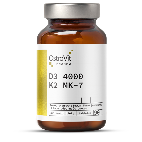Vitamin D3 4000 + K2 MK-7 OstroVit Pharma 90 таблеток