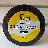 Цукрова паста enjoy для шугарингу депіляції м'яка 450 г sugar paste gold soft for hair removal