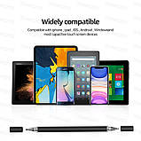 Універсальний чорний стилус + звичайна ручка 2в1 для смартфона планшета IOS Android Windows, фото 5