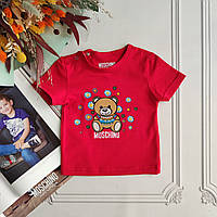 Красная футболка для новорожденных Moschino