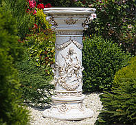 Садовая скульптура Колонна круглая с ангелами 81х39х39 см. ССП00003 Крем