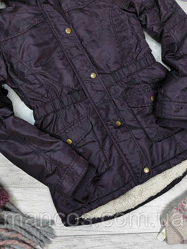 Парка для девочки Nutmeg фиолетовая с опушкой зимняя куртка Размер 12 ...