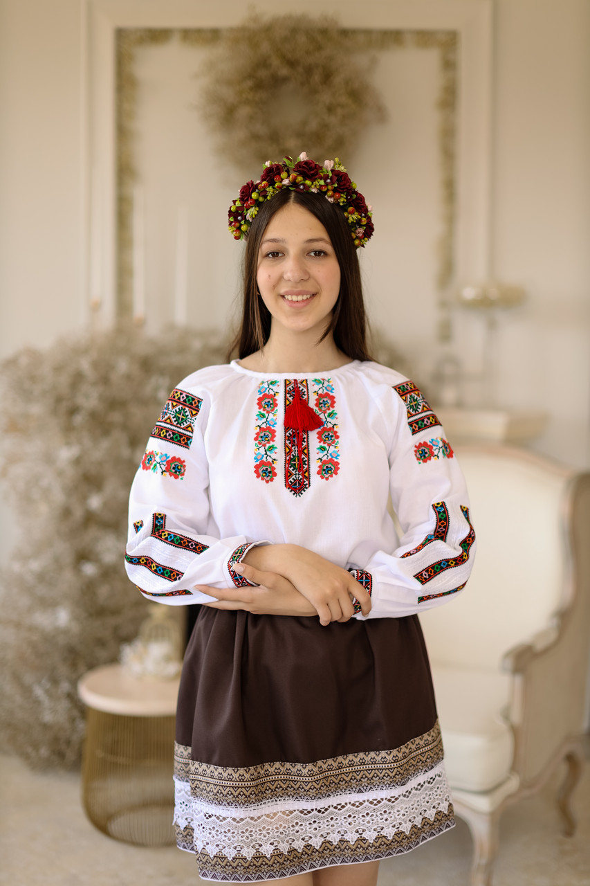 Вишиванка для дівчинки Оберіг кольорова, фото 1
