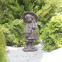 Садовая фигура Девочка с зонтиком гранит красный 66х30х22 см ССПГ12146-1 Красный ССПГ12146-1