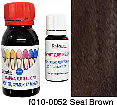 Водостійка фарба для підошви, авто пластику, каблуків та шкіри 40 мл."Dr.Leather" Seal Brow (Темний шатен)
