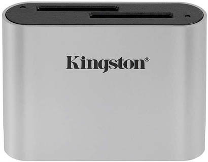 Кардридер Kingston USB 3.2 Type-C > 2xSD UHS-II Workflow Серебристый Baumar - Я Люблю Это