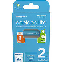 Panasonic Аккумулятор Eneloop NI-MH Lite AAA 550 мАч, 2 шт. Baumar - Знак Качества