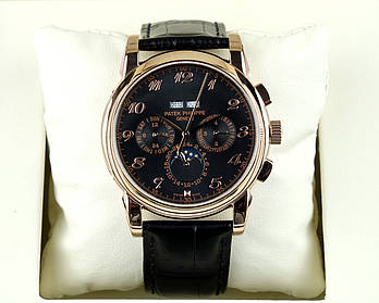 Patek Philippe Geneve Golden Black чоловічі механічні наручні годинники