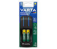 VARTA Зарядний пристрій Pocket Charger + Акумулятор NI-MH AA 2600 мАг, 4 шт.  Baumar - Знак Якості