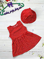 Яскраві та ніжні сукні з панамкою для дівчаток 110-116, Червоне