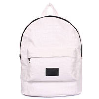 Рюкзак жіночий Poolparty білий backpack-croco-white