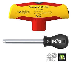 Викрутка динамометрична 5 - 14 Нм з Т-подібною ручкою TorqueVario®-ST electric WIHA