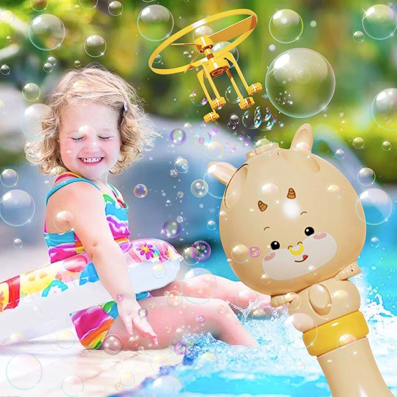 Генератор мильних бульбашок Bubble Toy з літальним пропелером <unk> Машинка для бульбашок <unk> Пузирятор