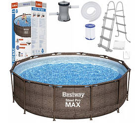 Каркасний басейн Bestway 56709 Rattan 366x100см