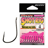 Крючок Decoy Worm10 Shot Rig 06, 9 шт/уп