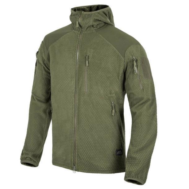 Кофта флісова HELIKON-TEX Alpha Hoodie з капюшоном Olive Green (BL-ALH-FG-02) РОЗМІР L