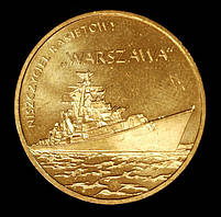 Монета Польщі 2 злітих 2013 р. Польські суда. Ракетний есминець "Варшава"