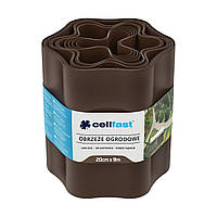 Cellfast Стрічка газонна, бордюрна, хвиляста, 20см x 9м, коричневий  Baumar - Знак Якості