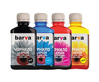 Комплект чорнил Barva Epson L100/L200/L300, Black/Cyan/Magenta/Yellow, 4x180 мл чорнил (E-L100-180-MP)