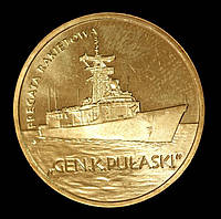 Монета Польши 2 злотых 2013 г. Польские суда. Ракетный фрегат "Генерал К. Пулаский"
