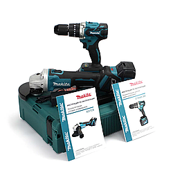 Набір акумуляторного інструменту Makita 2 в 1 (36V/6A) шуруповерт Makita DTW 485, болгарка Makita 9237 CB