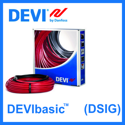 Нагрівальний двожильний кабель DEVI DEVIbasic 20S на 230В - 26м / 520Вт