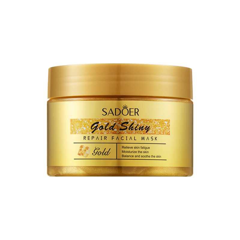 Маска для обличчя зволожувальна та вирівнювальна тон із золотом SADOER Gold Shiny Repair Facial Mask (120г)