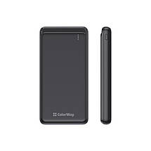 УМБ ColorWay Slim 10000mAh 2USB 1Type-C 1MicroUSB 10W Black (CW-PB100LPF2BK), фото 2