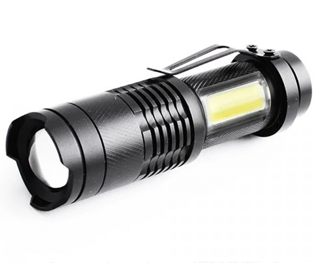 Ліхтарик з вбудованим акумулятором чорний 525 XPE+COB