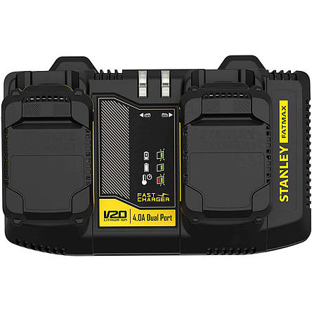 Зарядний пристрій на 2 акумулятори 18 В STANLEY FATMAX SFMCB24, фото 1