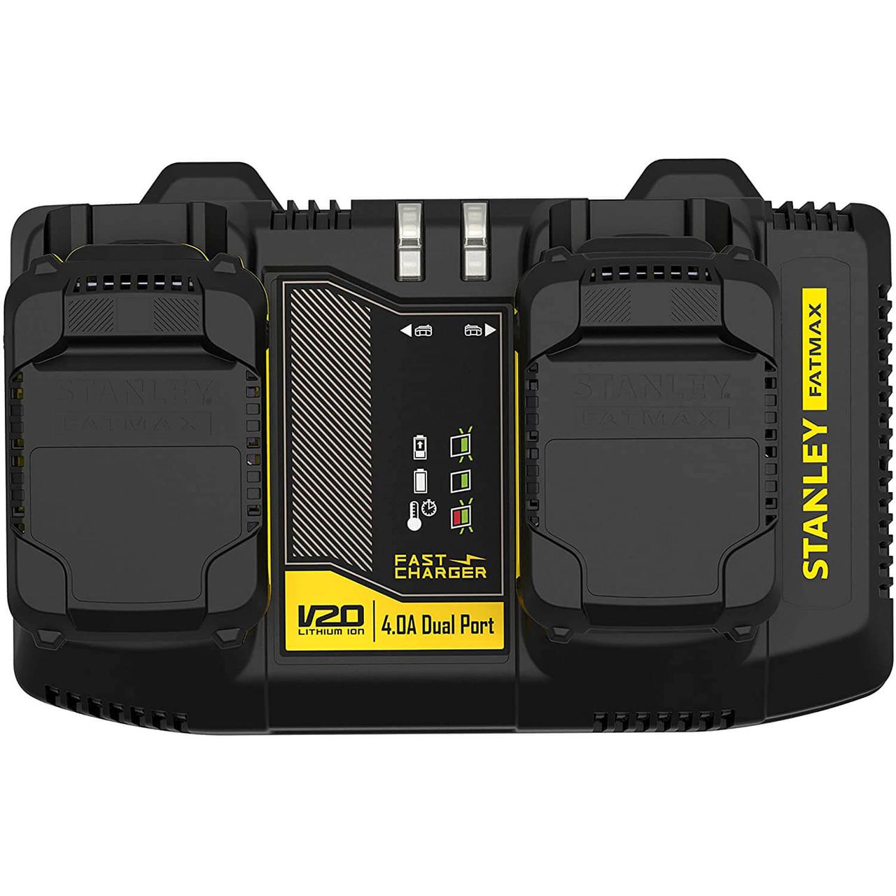 Зарядний пристрій на 2 акумулятори 18 В STANLEY FATMAX SFMCB24
