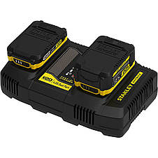 Зарядний пристрій на 2 акумулятори 18 В STANLEY FATMAX SFMCB24, фото 3