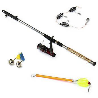 Набір для риболовлі Спінінг Apache Navigator 2.10 тест 30-50 г + Котушка Rumpol з ліскою + оснастка