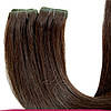 Волосся на Лентах з іммітацією Зрісту Волосся 45-50 см 100 грамів, Чорний No02, фото 2