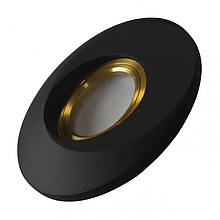 Точковий чорний світильник із гіпсу врізний 118х20 мм