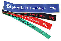 Набор резинок для фитнеса тканевых в коробке Sveltus Elasti'ring 7/10/15/20 кг 4 шт Разноцветный (SLTS-0149)