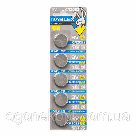 Батарейки RABLEX CR2032 LITHIUM 3V, фото 1