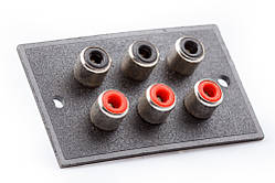 Планка 6 гнізд RCA