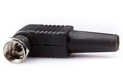 Штекер F кутовий, пластик