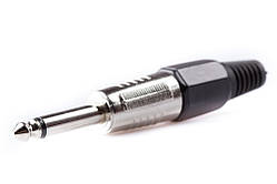 Штекер 6,3 моно метал + пластик