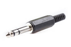 Штекер 6,3 стереопластик