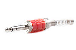 Штекер 6,3 стереомін із пружиною