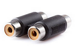 Перехідник 2 г. RCA - 2гн. RCA пластик