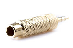 Перехідник шт. 3,5 стерео-гн. 6,3 стерео метал