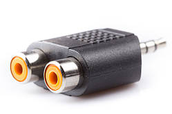 Перехідник шт. 3,5 стерео — 2 г. RCA пластик