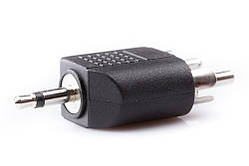 Перехідник гн. 3,5 моно — 2 шт. RCA пластик