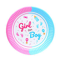 Набір тарілок "Girl or Boy" 10 шт./пач.